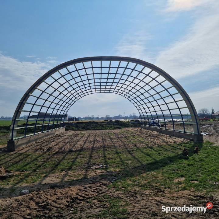 Hala łukowa 12 x 25 m komplet wiata garaz wielkopolskie Lisków