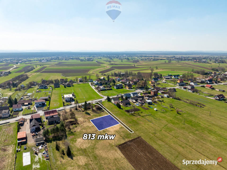 Kształtna działka budowlana Zabierzów Bocheński małopolskie