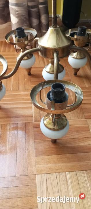 Żyrandol mosiężny 5 punktowy podlaskie