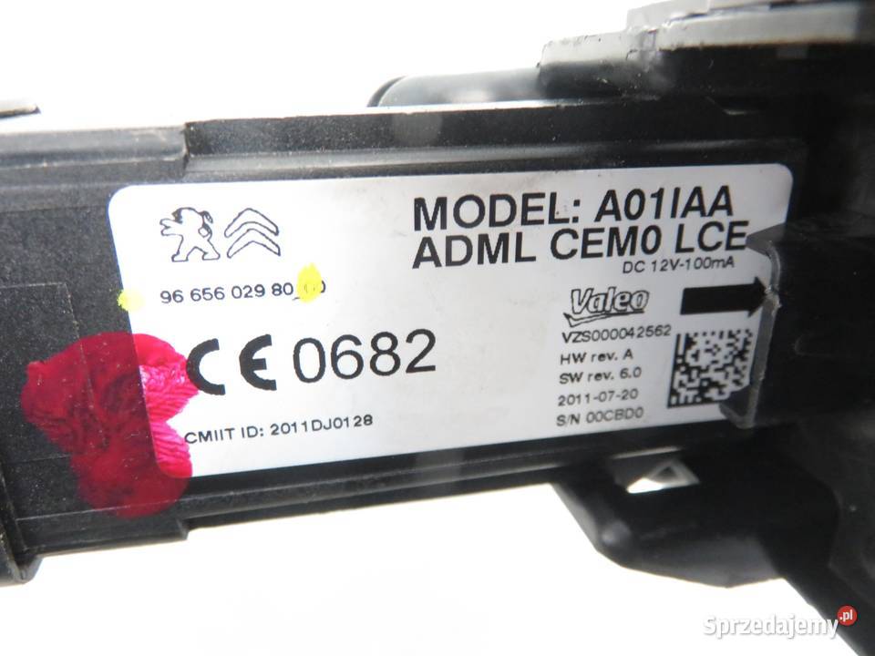 STACYJKA KLUCZYK KIESZEŃ PEUGEOT 508 I