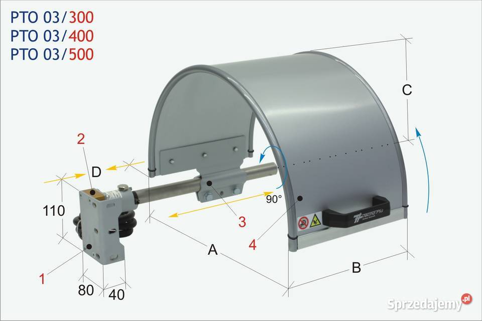 Osłona PTO 03400 osłona do tokarki PTO03400 Pozostałe Łódź