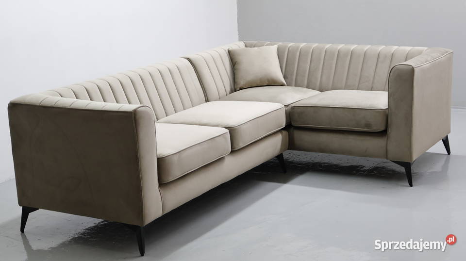 TŁL Narożnik nowoczesny design ciemny beż Narożniki Poznań