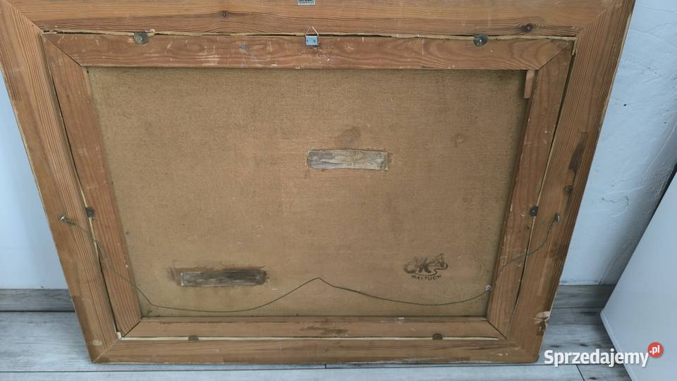 Piękny stary oryginalny obraz pejzaż Antyki, Sztuka, Kolekcje Łódź