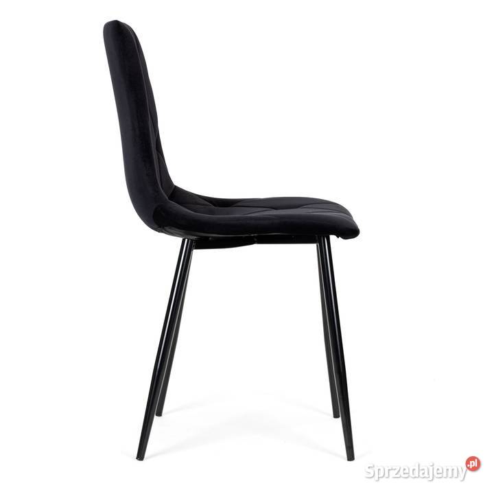 Komplet 4 krzeseł do jadalni i salonu czarny 90cm