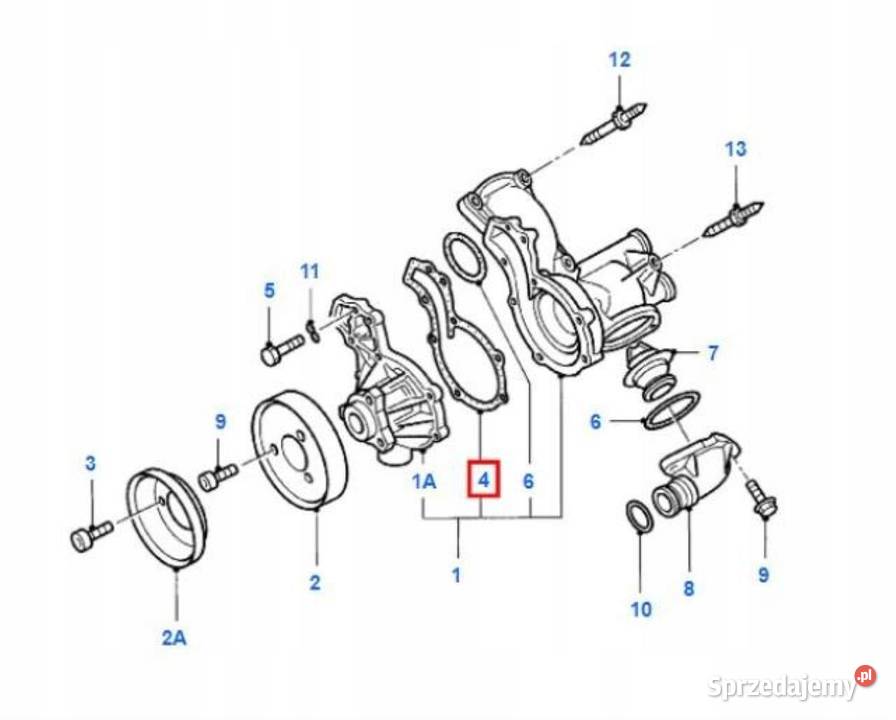 USZCZELKA POMPY WODY FORD GALAXY 9406 1031880
