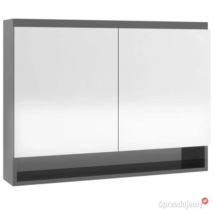 Szafka łazienkowa z lustrem 80x15x60 MDF szary z Łazienkowe Szafki
