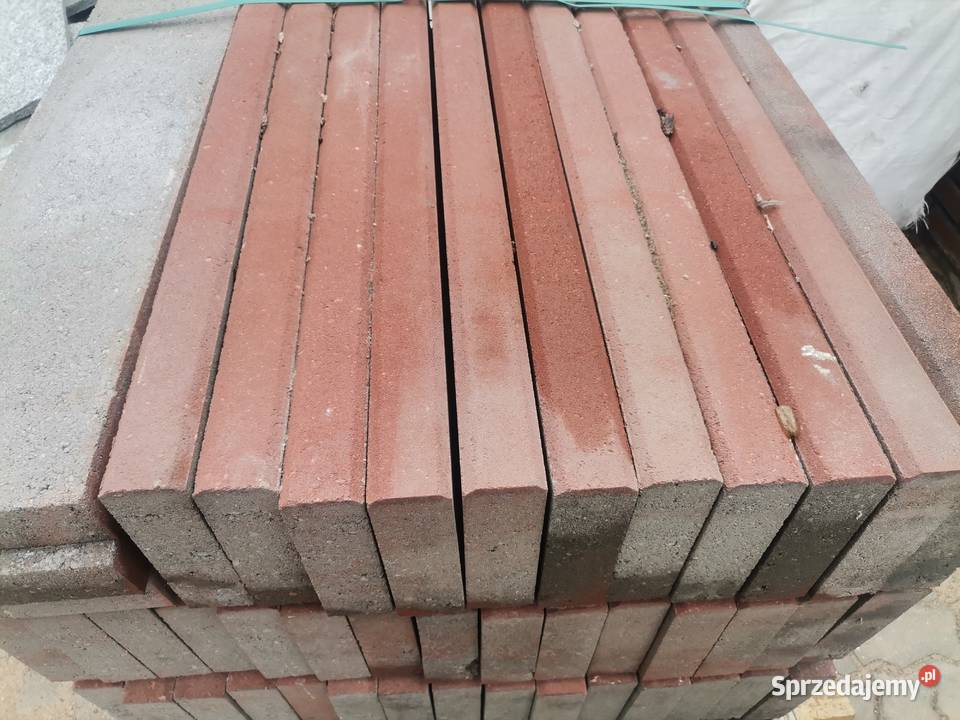 Krawężnik obrzeże 100x22x6 czerwień grafit szare Białystok