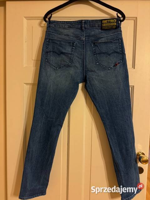 Spodnie męskie jeansy 44 granatowe Retro Brand