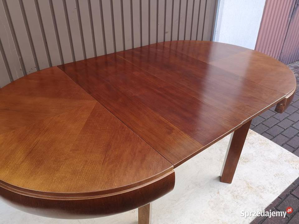 Stół ArtDeco Beczka Orzech Antyk Stary wielkopolskie Swarzędz