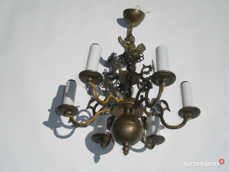 żyrandol stylizowany mosiężny Lublin