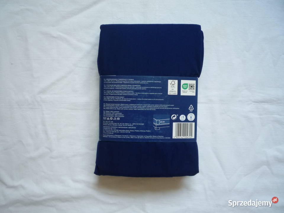 Smukee Granatowe Mikrofaza Prześcieradło z gumką Szczecin