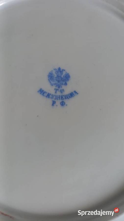 Porcelana Kuzniecow carska Rosja talerze 3 Porcelana i szkło Tychy