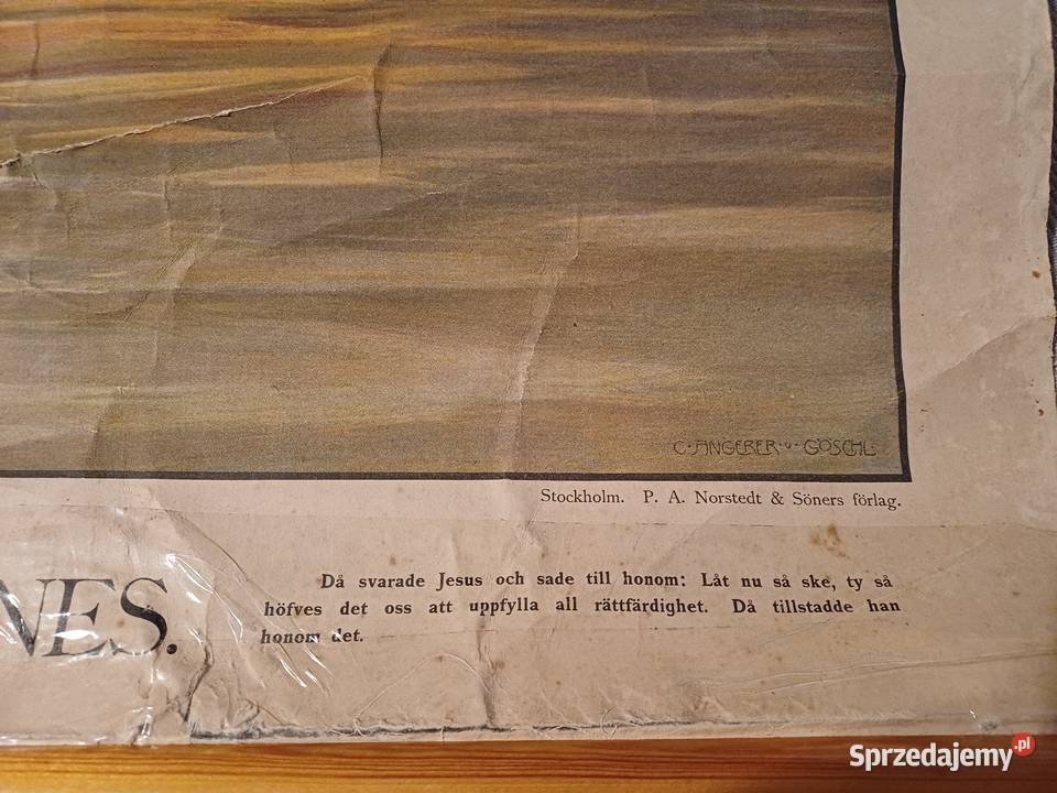 vintage litografie na płótnie Nowy Targ