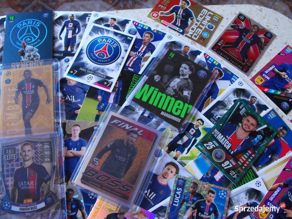 MEGA zestaw 88 sztuk karty PSG PANINI TOPPS Mykanów
