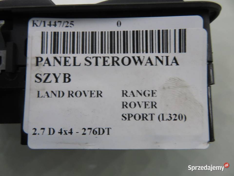 PANEL SZYB LAND ROVER RANGE ROVER SPORT L320