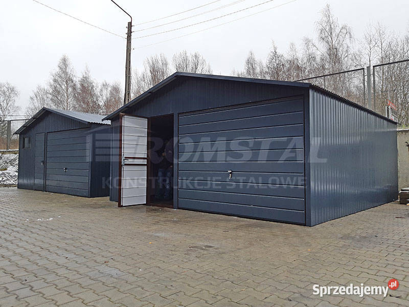 Garaż Blaszany Dwustanowiskowy GRAFIT Garaże warmińsko-mazurskie Gołdap