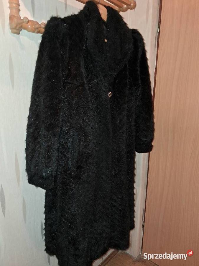 Futro damskie czarne długie do sprzedania Kraków