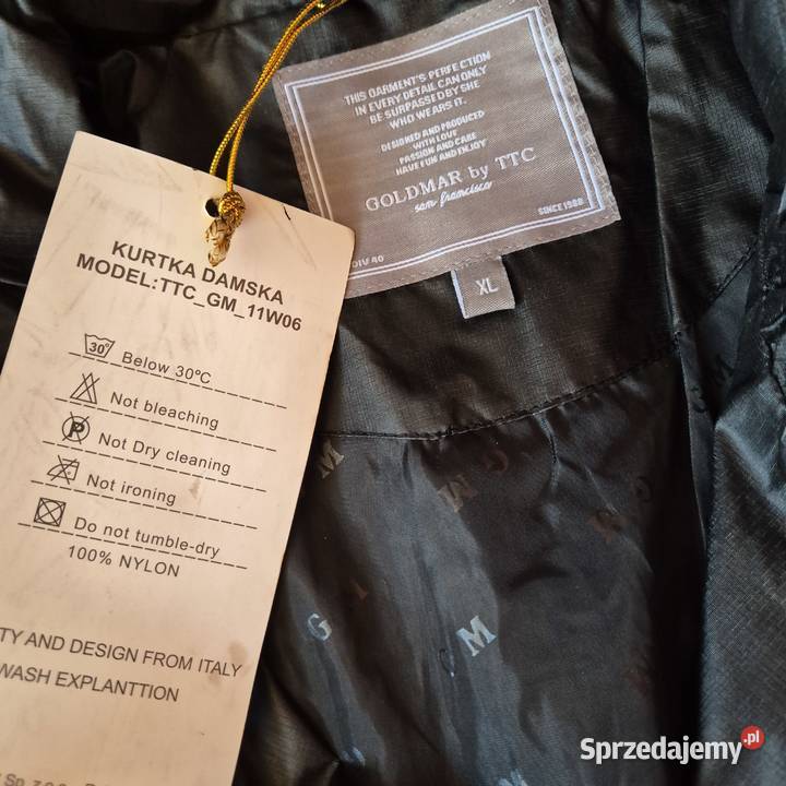 Czarny płaszcz damski rękaw 34 elegancki Rozmiar 42(XL)