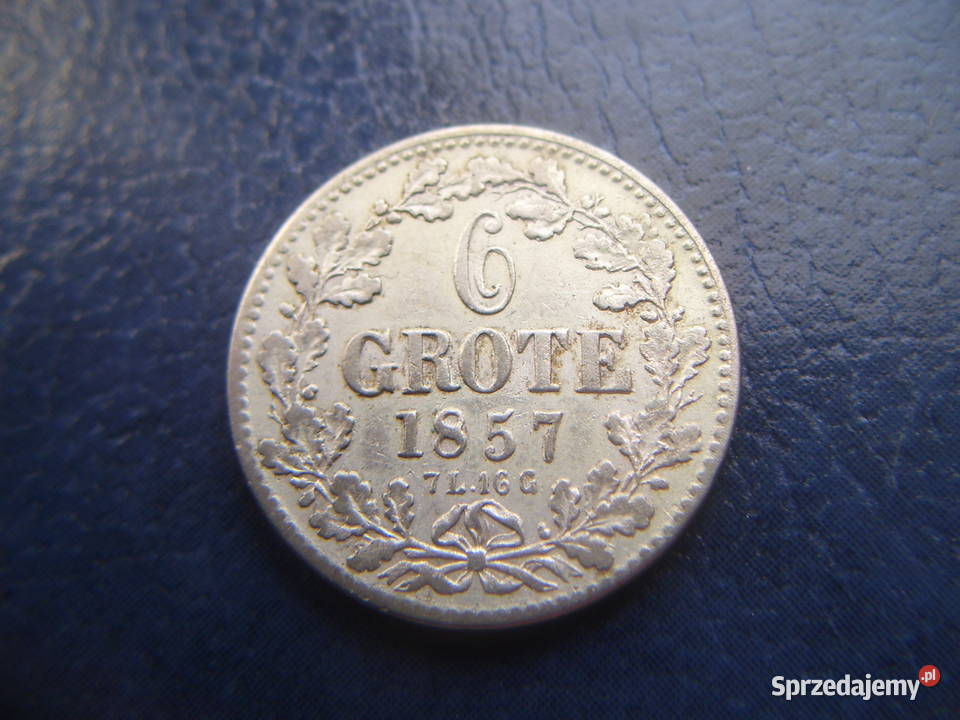 Sare monety 6 grote 1857 Brema Niemcy srebro Lesko sprzedam