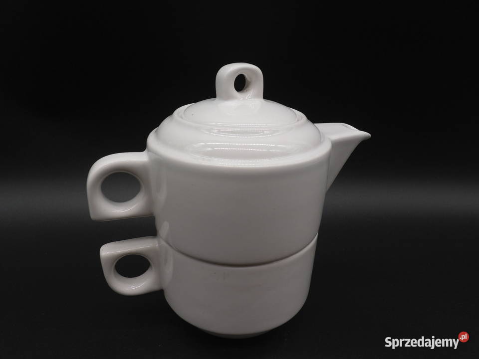 Piętrowy zestaw do herbaty imbryk i filiżanka wielkopolskie Raszków