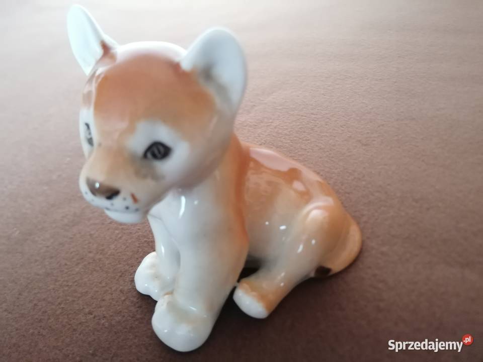 Figurka Porcelanowa LwiątkoRosyjska porcelana Antyki, Sztuka, Kolekcje Łódź