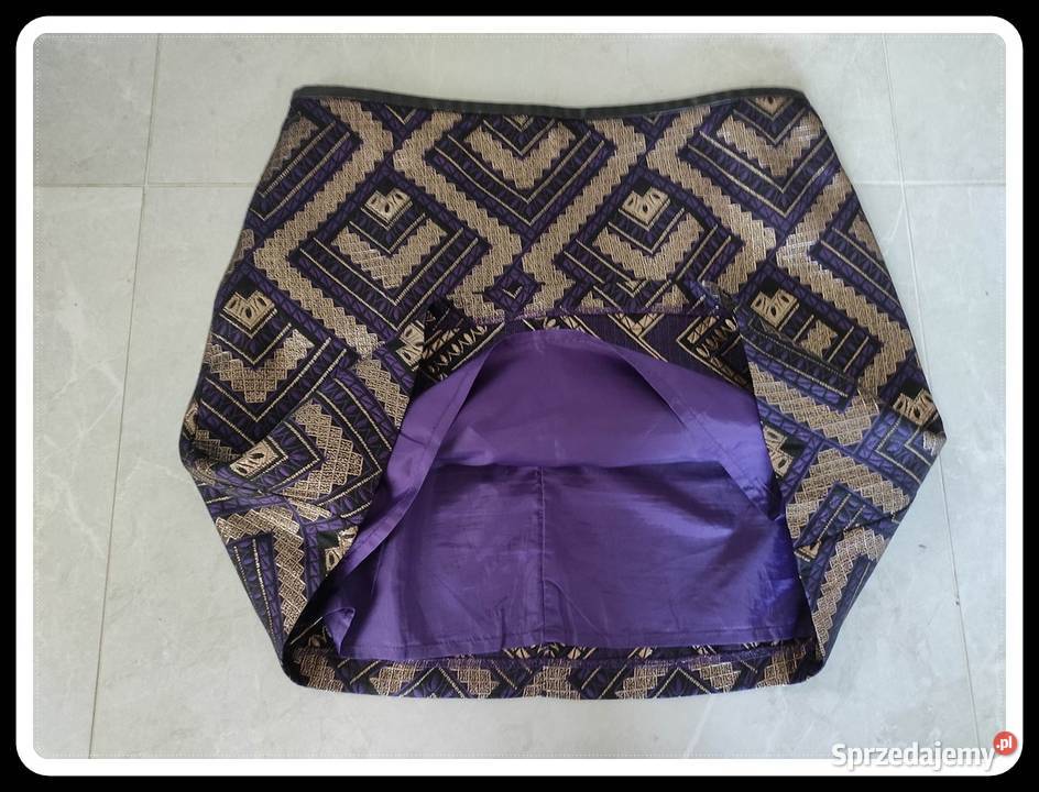 OASIS spódnica fioletowo złota z podszewką 42 XL Płock