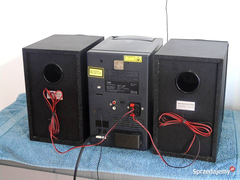 Wieża stereo TCM z kol Radio CD AUX mag DOSTAWA Jasło