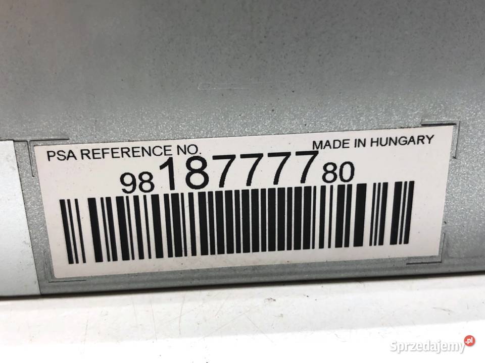 RADIO PEUGEOT PARTNER IV 9818777780 ODTWARZACZ osobowe sprzedam