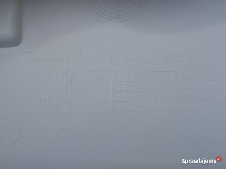 MAN TGS TG3 STOPIEŃ DOLNY PRAWY WNĘKA OBUDOWA