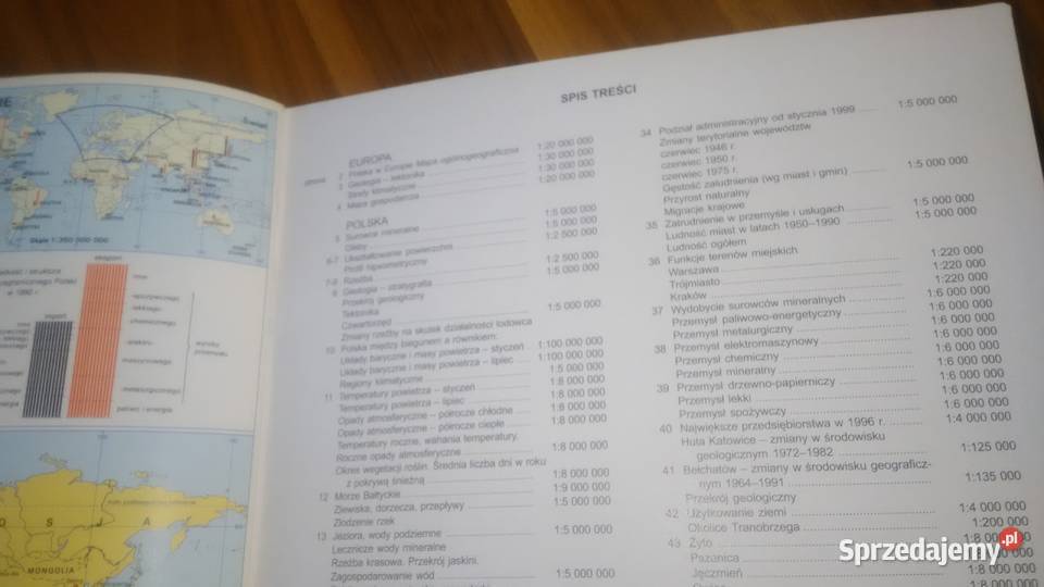 Geograficzny atlas Polski z 1999 roku mazowieckie sprzedam
