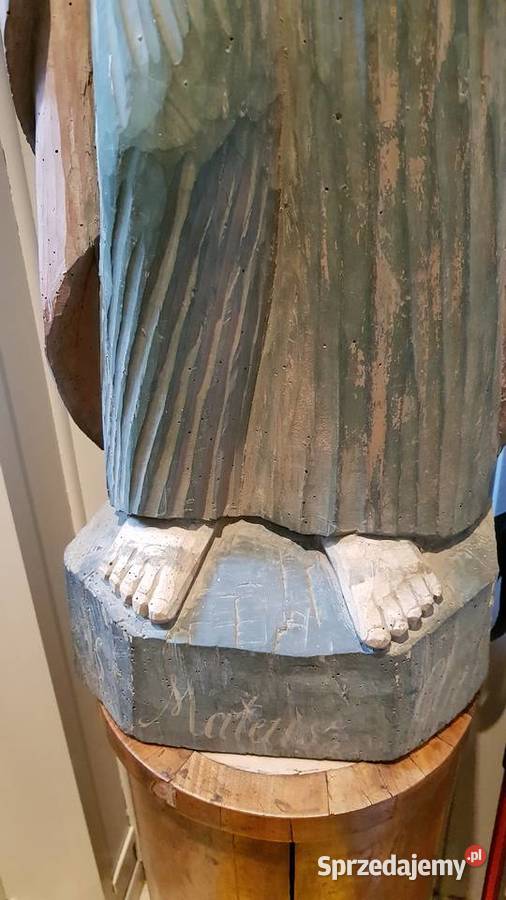 Rzeźba figura drewno śwMateusz 1850 Małopolska Orneta