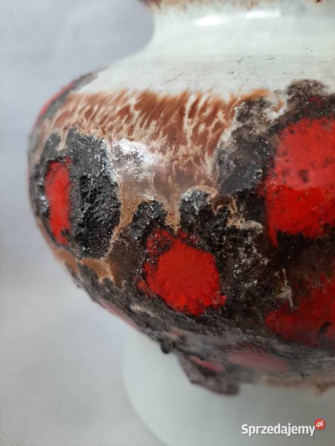 Duży kolekcjonerski wazon niemiecki lava Inowrocław
