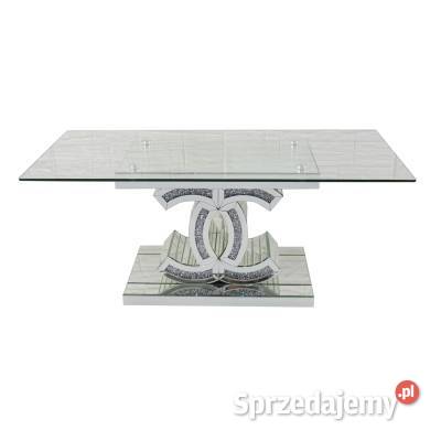 Lustrzany stolik kawowy CC z kryształkami sprzedam