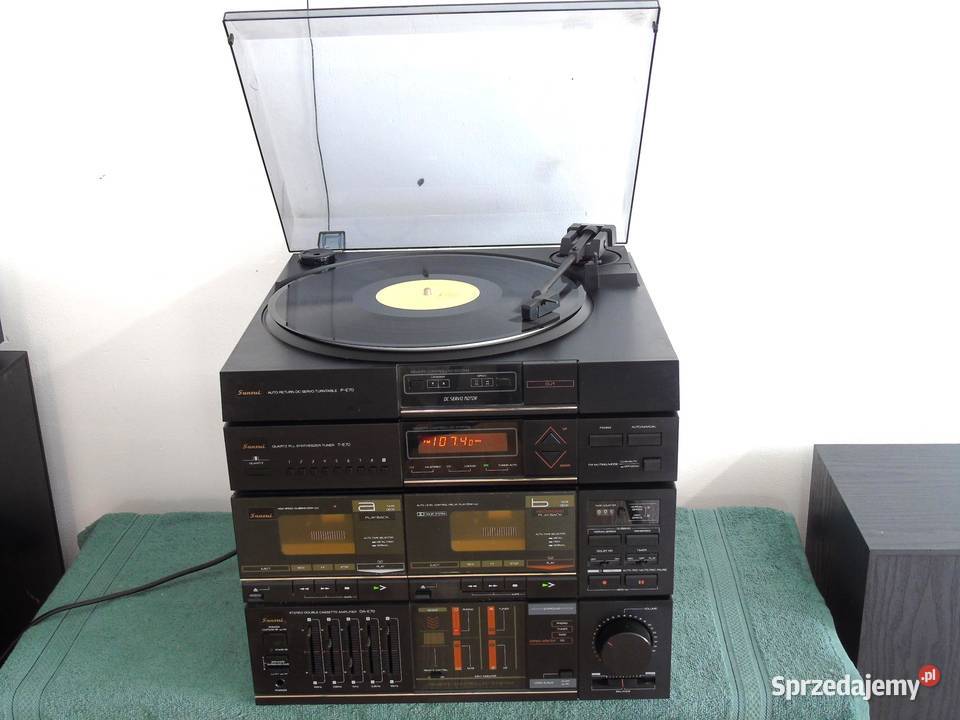 Wieża stereo Sansui z gramofonem korektor AUX Wieże i miniwieże Jasło sprzedam