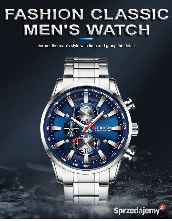 Duży zegarek męski z chronografem Curren Gorzów Wielkopolski