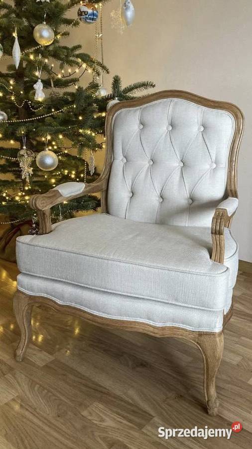 Fotel ludwikowski dębowy