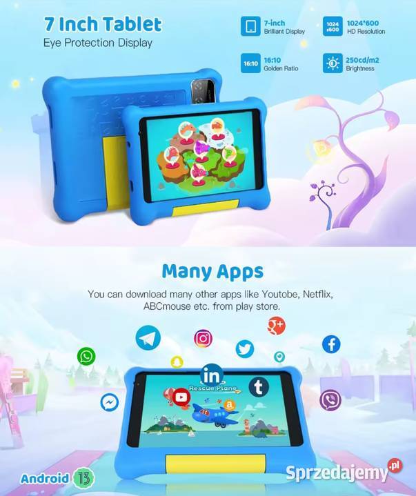 Tablet dzieci 7 Android 14 Android Olszyny sprzedam