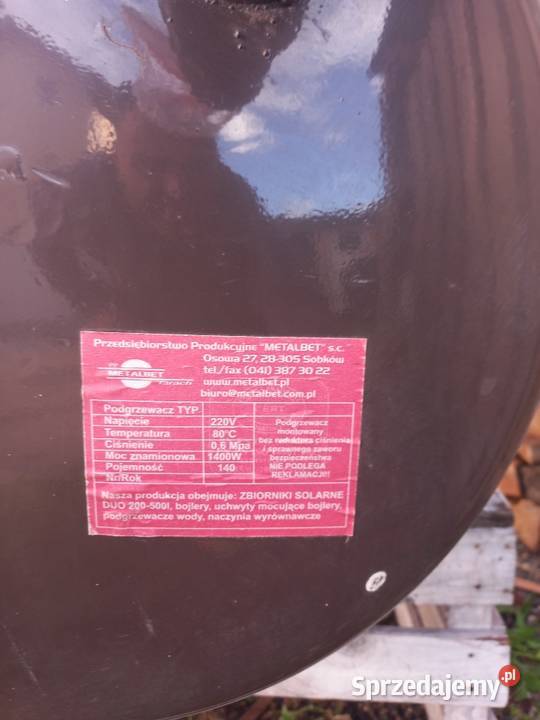 Boiler bez wężownice 140L Akcesoria grzewcze świętokrzyskie Morawica