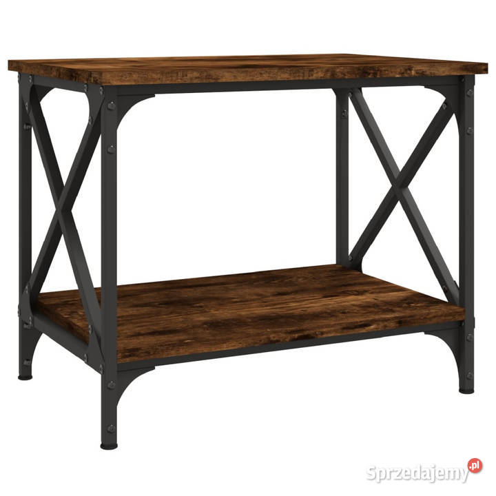 Stolik boczny przydymiony dąb 55x38x45 WM823329 Warszawa