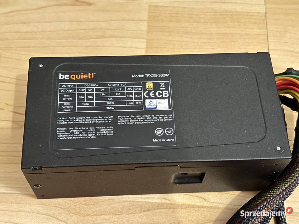 Zasilacz PC Be Quiet TFX POWER 2 300W TFX2G300W Obudowy i zasilanie Żyrardów
