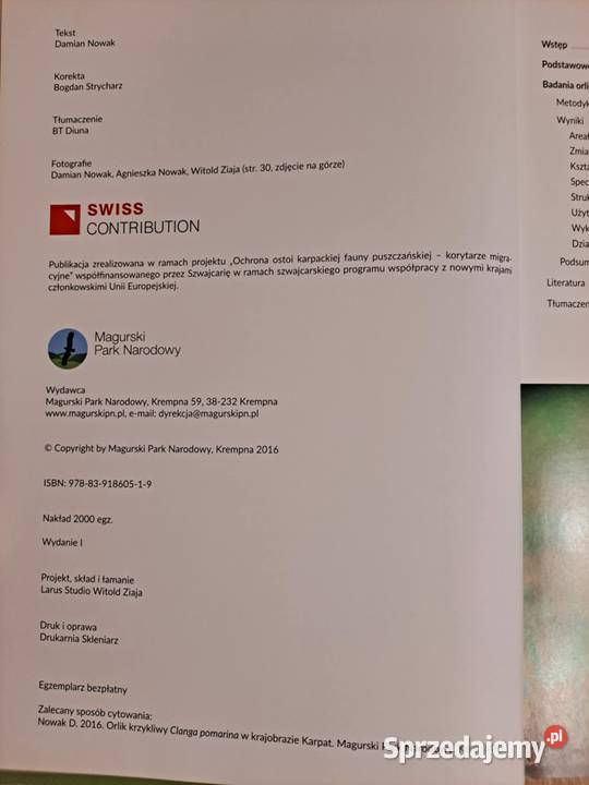 Orlik krzykliwy w krajobrazie Karpat 2016 twarda z obwolutą Kraków