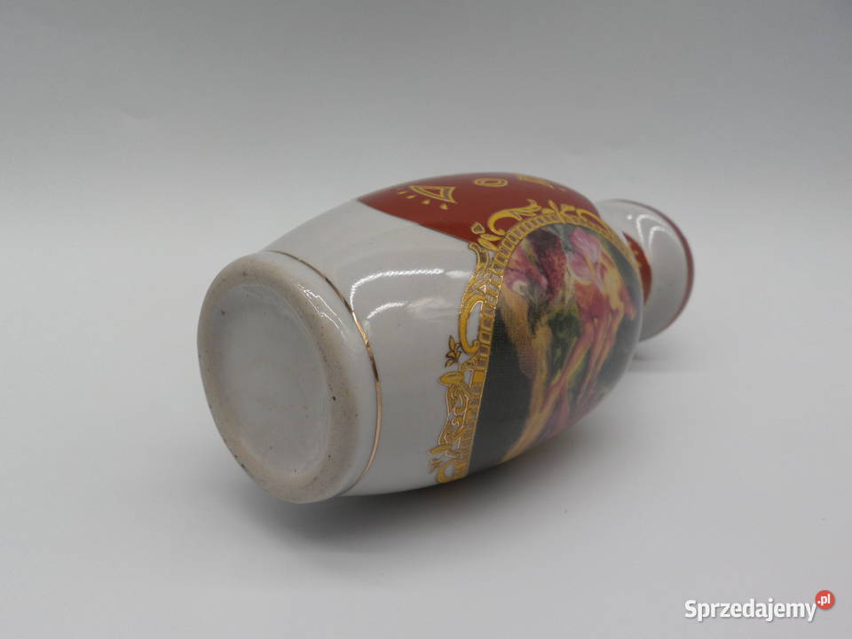 Mały Wazonik Porcelanowy Scenka Rodzajowa Styl Raszków