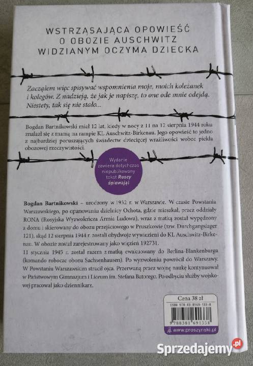 Dzieciństwo w pasiakach Bogdan Bartnikowski Proza i poezja