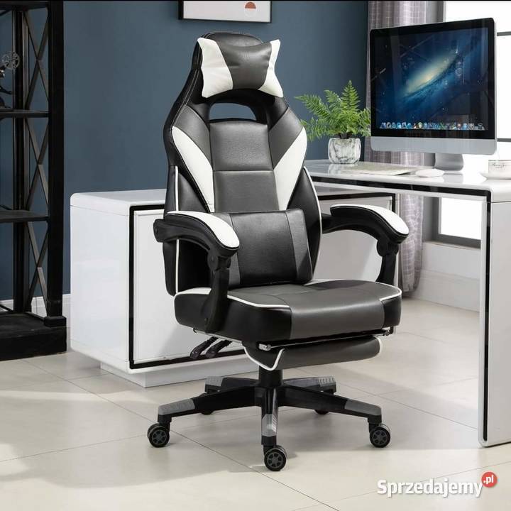 Ergonomiczne krzesło biurowe Fotel gamingowy Sztuczna skóra