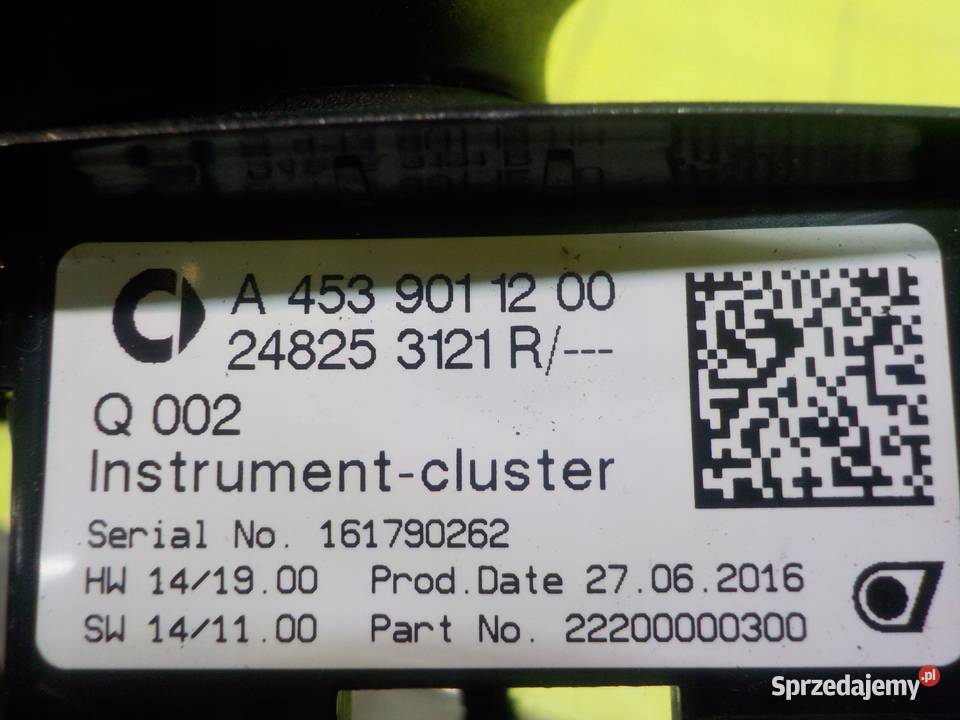 SMART FORFOUR II 10 B 16r 5D obrotomierz licznik Suków