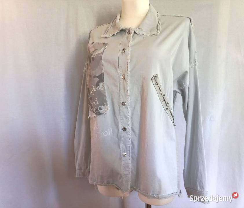 Bluzka jeans Koszula jasny r XL damska NOWA biały Białystok sprzedam