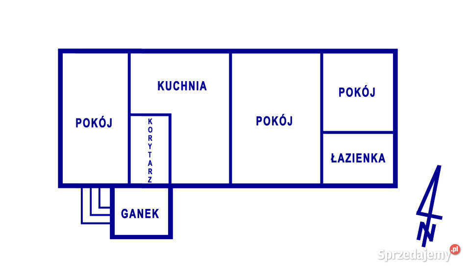 Dom 80 m2 na działce 2677 m2 SkrzypiówPińczów 4500zł/m2