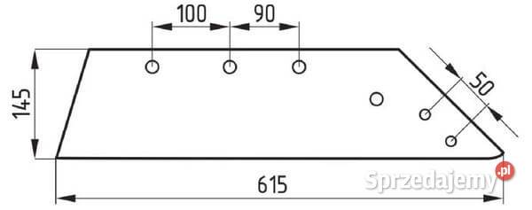 Lemiesz bez dłuta prawy 16 B2 pasuje do