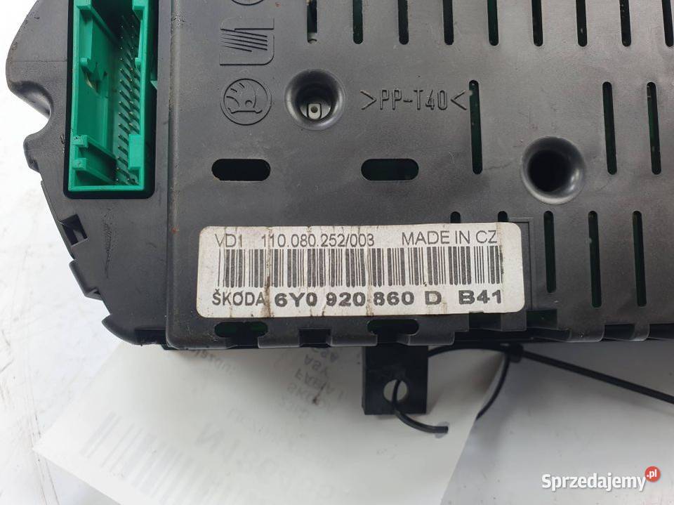 LICZNIK ZEGAR SKODA FABIA I 6Y0920860D Lipno