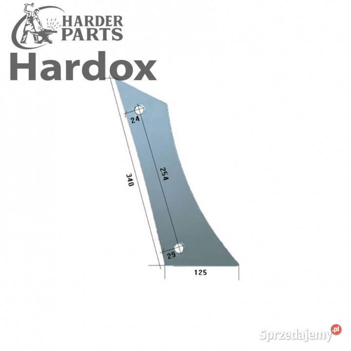 Pierś HARDOX 300103P części do pługa VOGEL NOOT